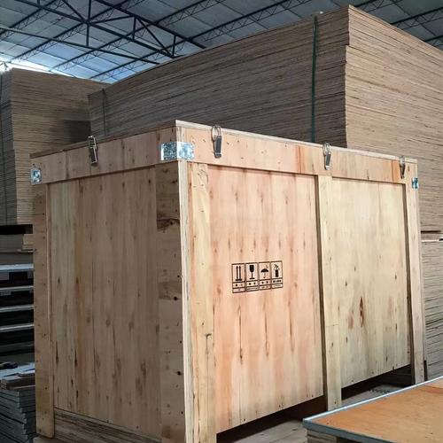 加粗大型货物运输物流木箱包装 铁皮加固仓储胶合板木质包装箱
